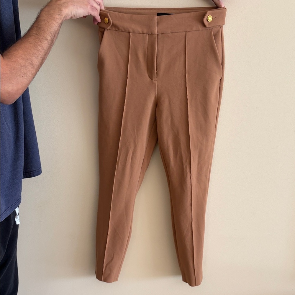 Express Women's Tan High-Waisted Pants